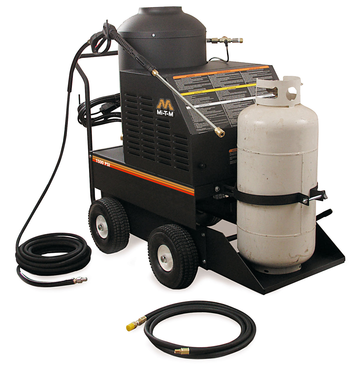 Hidrolavadora MITM Agua Caliente 2hp con Caldera a Gas LP DH-1502-LP2E1A