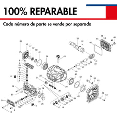 BOMBA 5HP CON ACCESORIOS PARA MOTOR ELÉCTRICO 2500 PSI - HPS1812S17PAQ